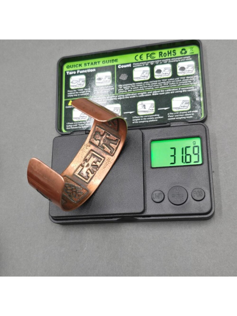 VTG Wheeler Copper Storyteller Wide Cuff Bracelet 6.75" Southwestern Thunderbird - Picture 9 of 9